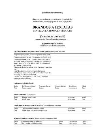 Brandos atestato forma Brandos atestato forma